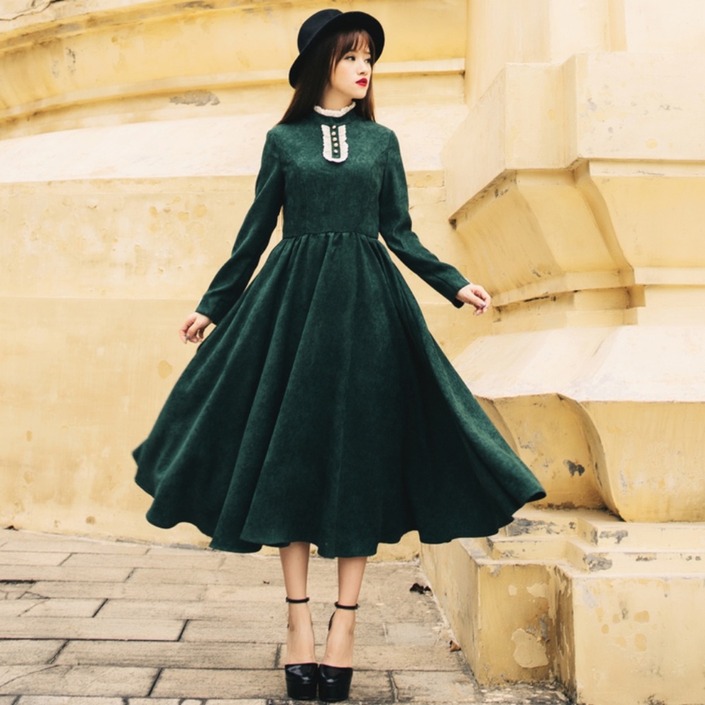 vintage lace maxi dress